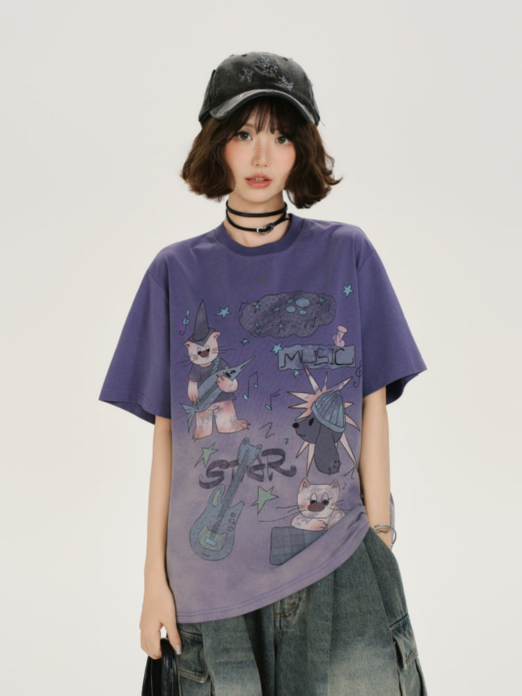 Adorable Gradient Lavender T-shirt