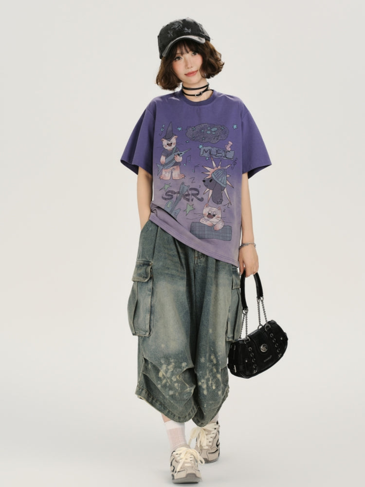 Adorable Gradient Lavender T-shirt