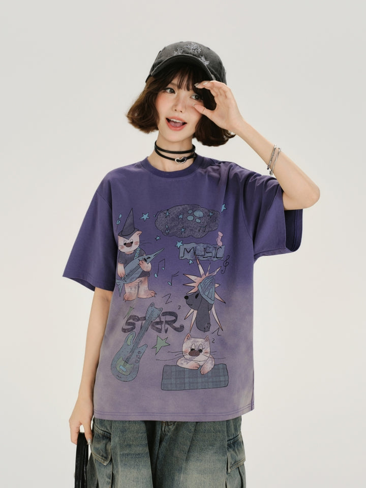 Adorable Gradient Lavender T-shirt
