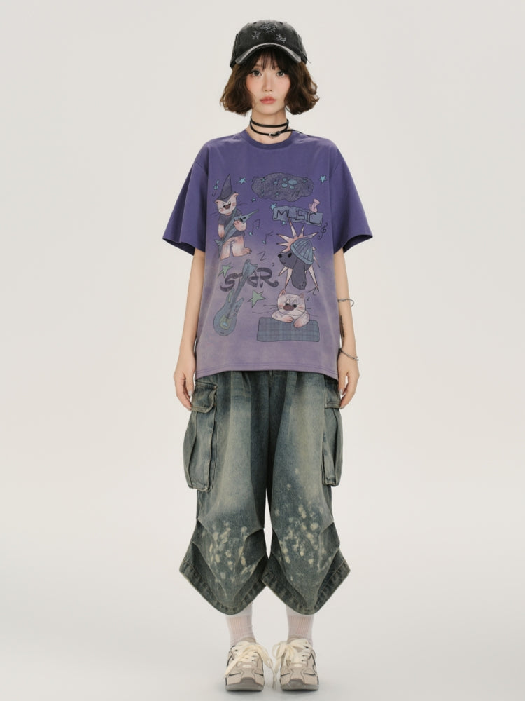 Adorable Gradient Lavender T-shirt