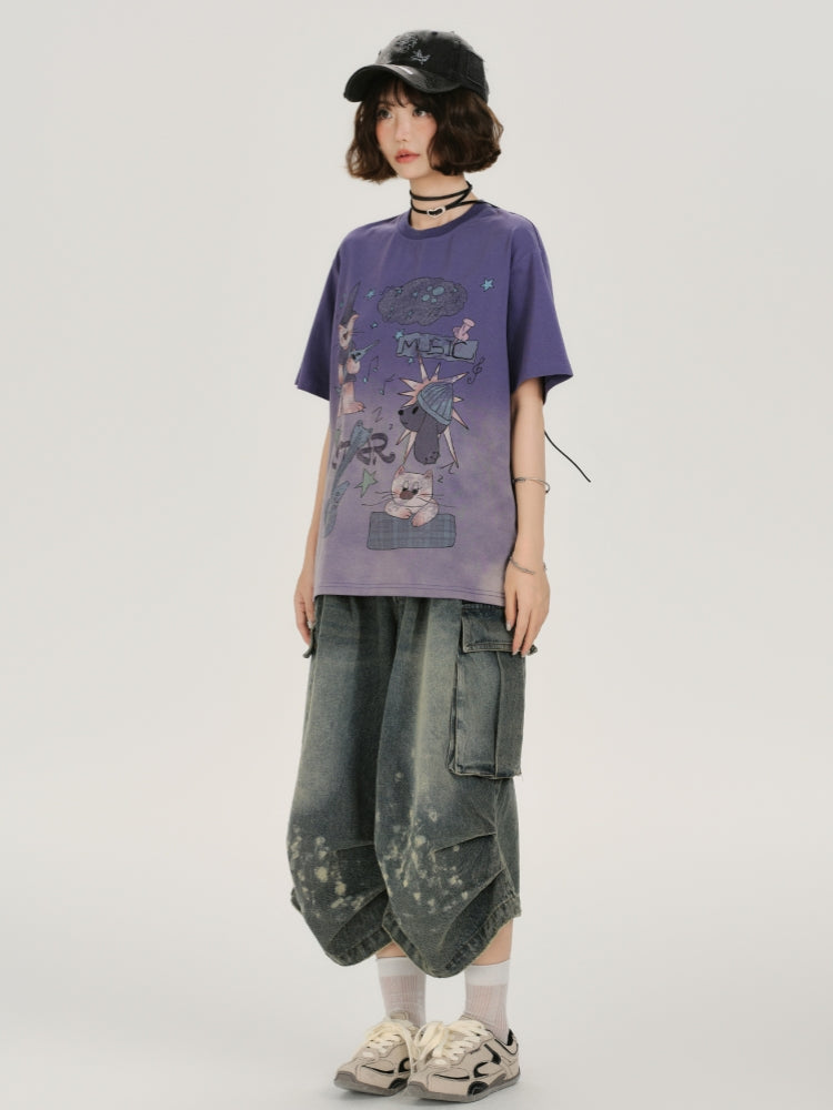 Adorable Gradient Lavender T-shirt