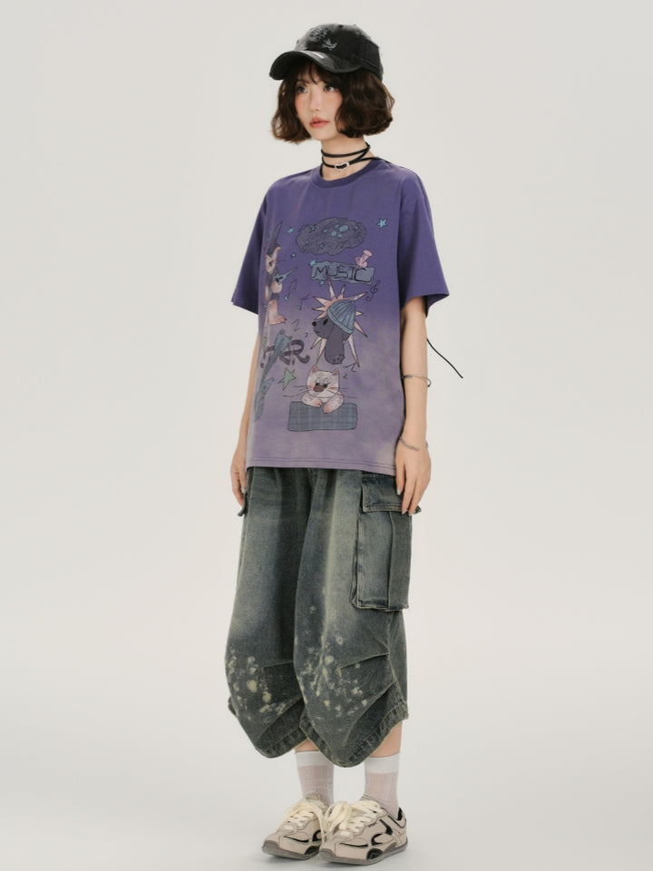 Adorable Gradient Lavender T-shirt