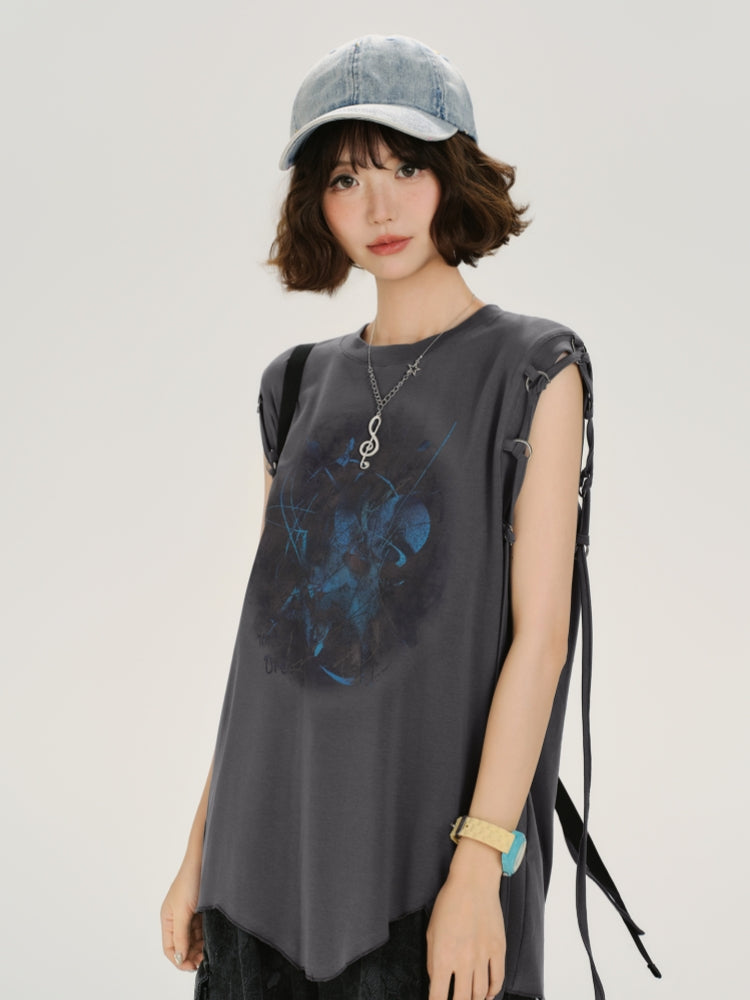 Adorable Uneven Hem Casual Summer Top