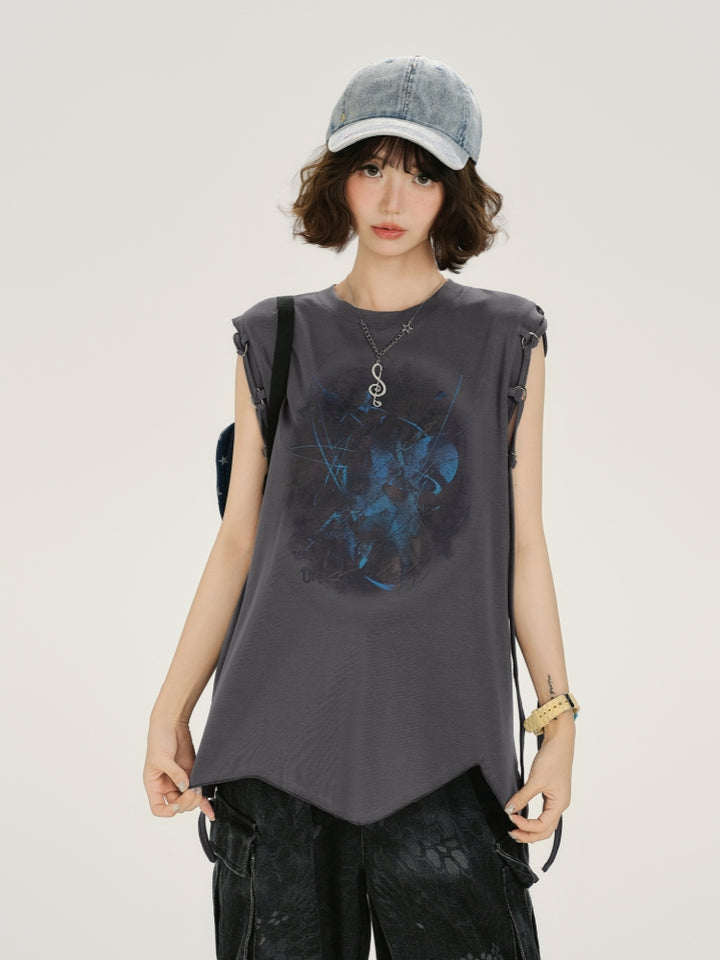 Adorable Uneven Hem Casual Summer Top