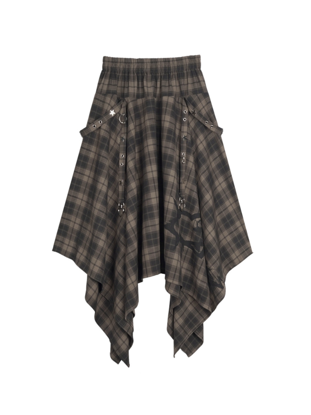 Asymmetric Hem Streetwear Long Skirt