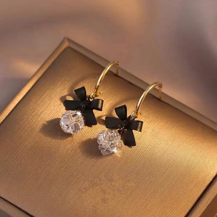 Bow Zircon Earrings