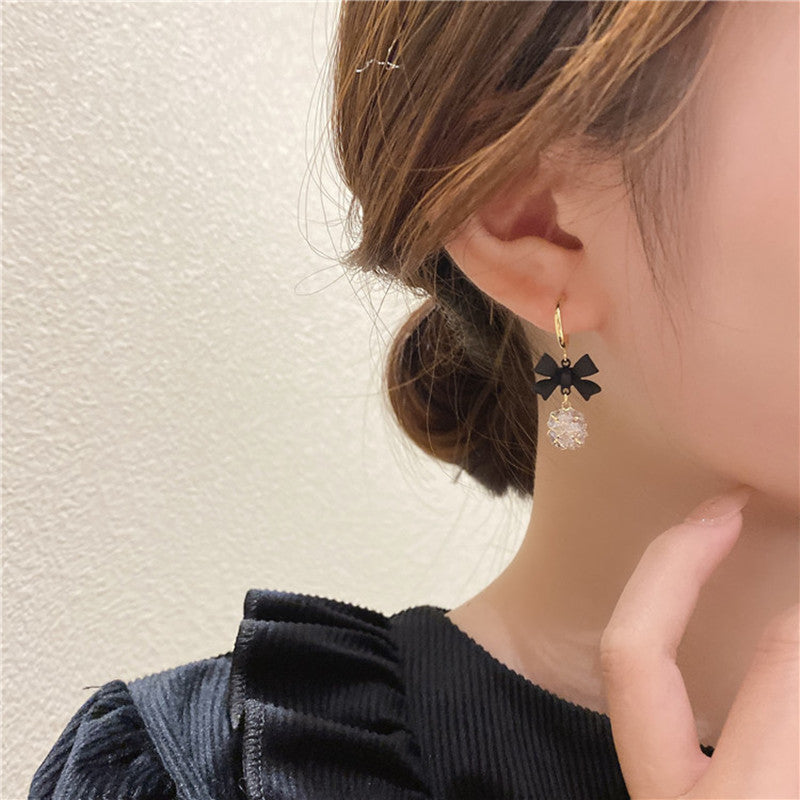 Bow Zircon Earrings