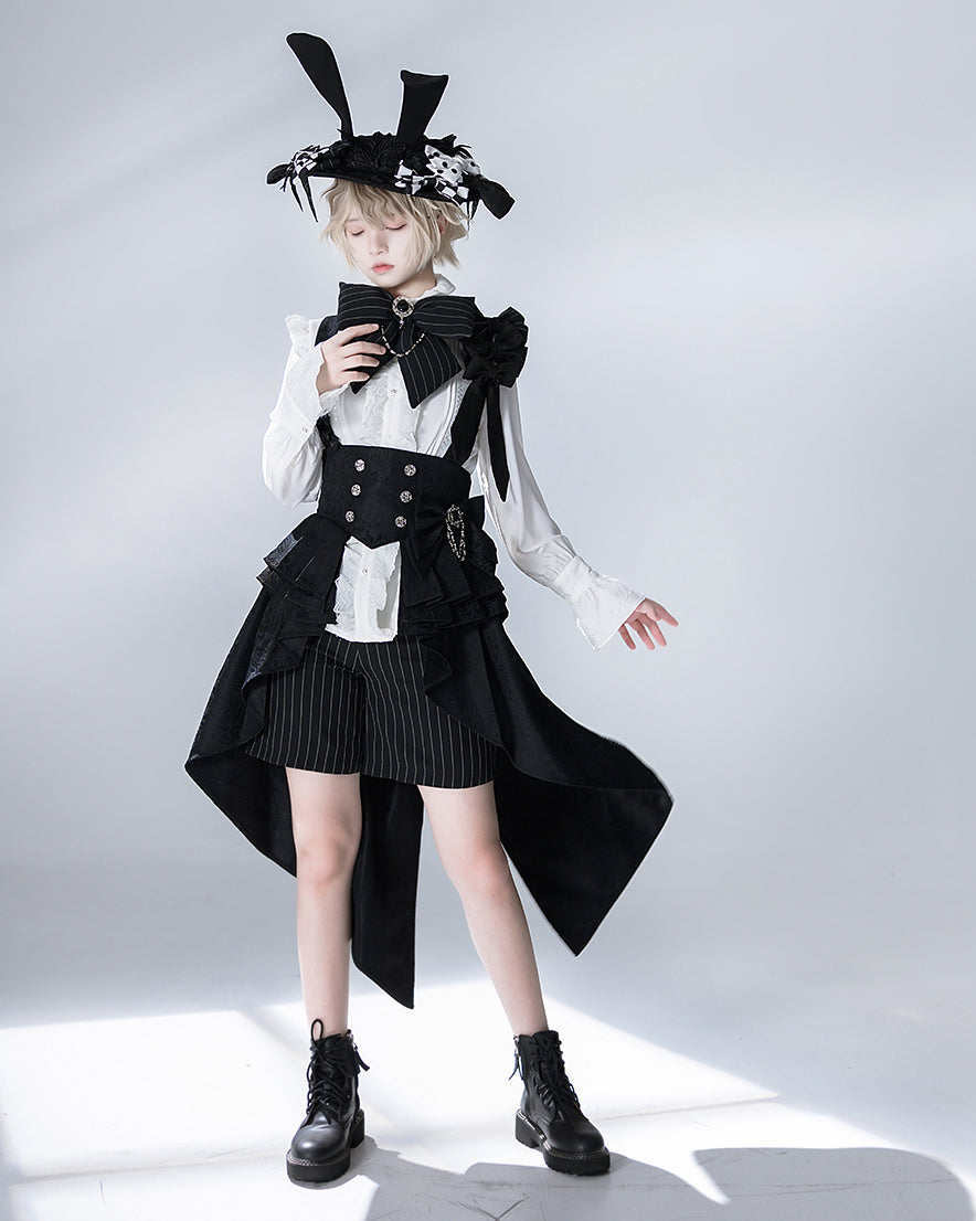 Bunny Theater Black Irregular Corset Belt