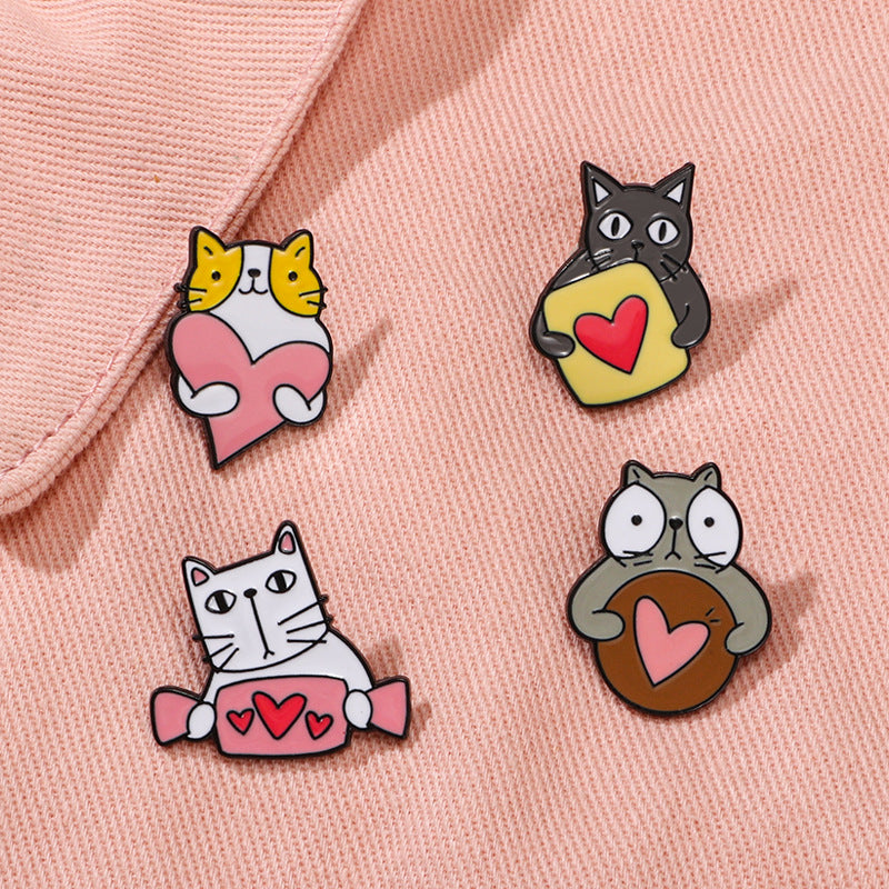 Cartoon Cute Cat Brooch