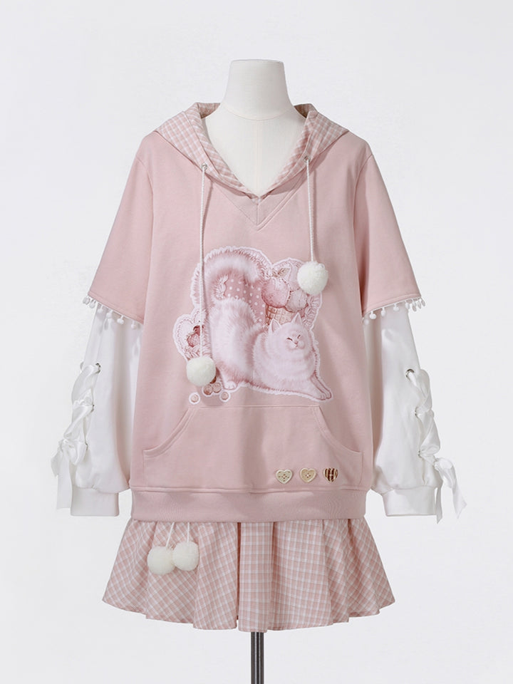 [Cat Diary] Lolita Hoodie & Skirt Set for Daily Kawaii Wear