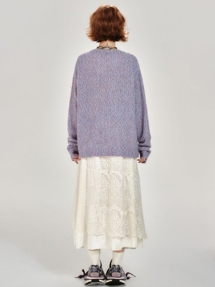 Colorful Graphic Pullover Knitwear Top