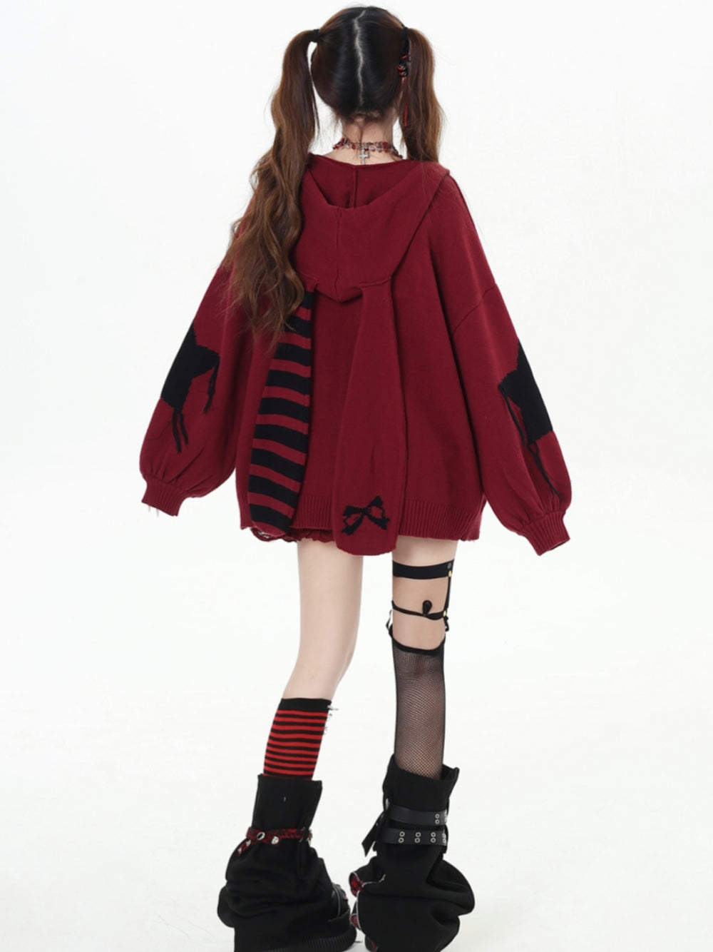 Coquette Bunny Ear Knit Cardigan Top