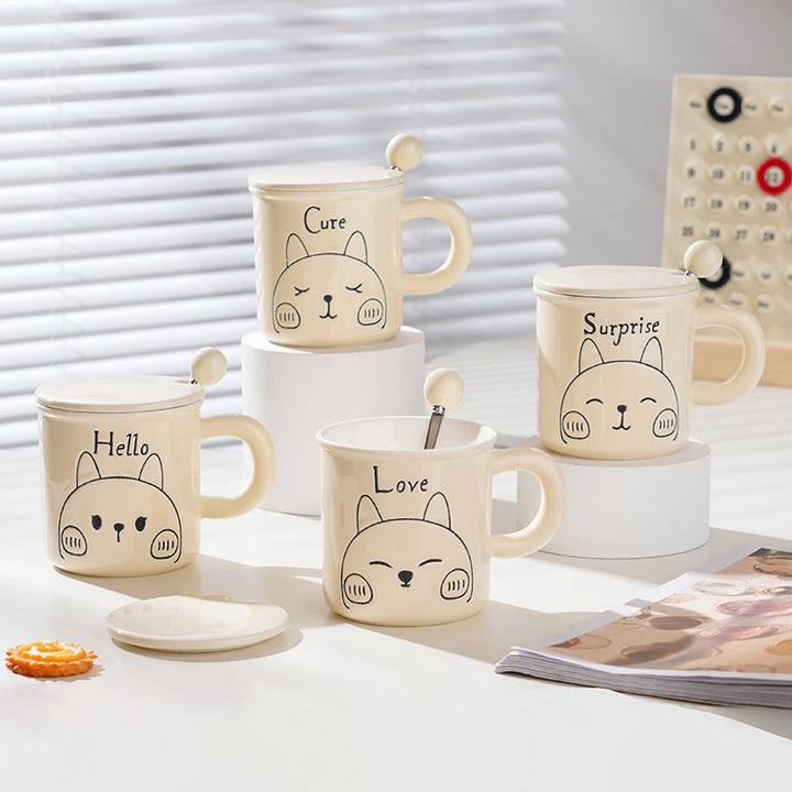 Cream Colored Cute Rabbit Mug