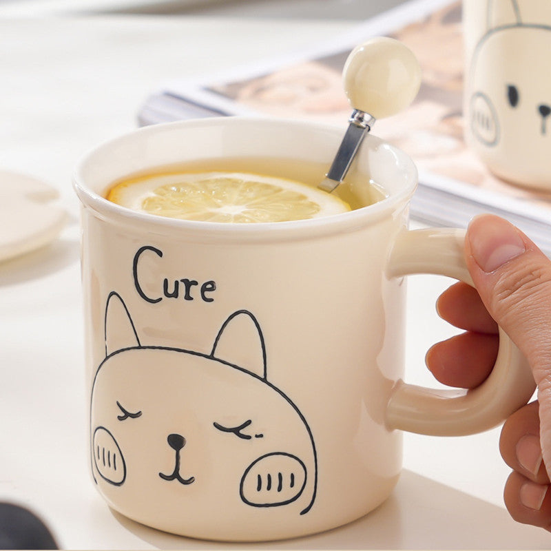 Cream Colored Cute Rabbit Mug