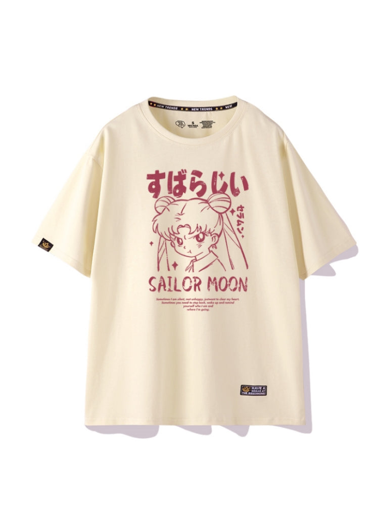Cute Anime-Inspired Cartoon Graphic T-shirt