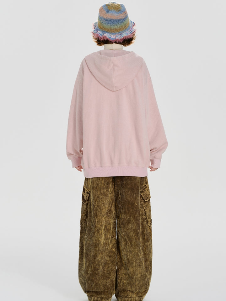 Cute Dog Design Embroidered Hoodie