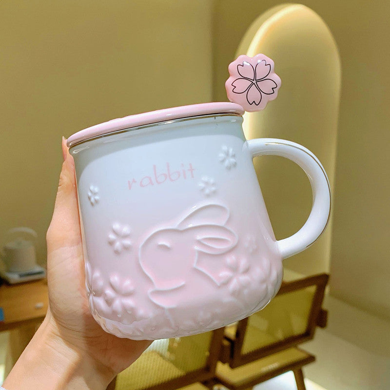 Cute Sakura Rabbit Mug