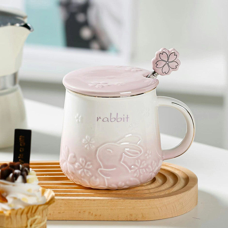 Cute Sakura Rabbit Mug