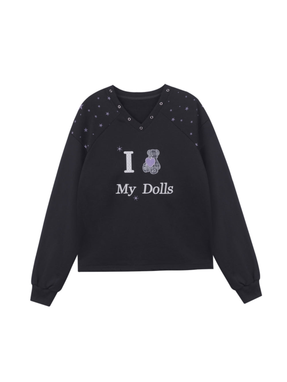 Cute Star Bear Graphic Sweatshirt Top