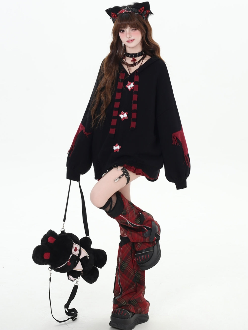 Dark Academia Bunny Knit Cardigan