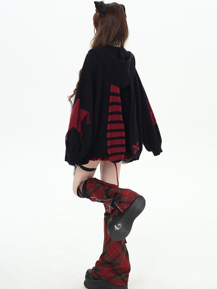 Dark Academia Bunny Knit Cardigan