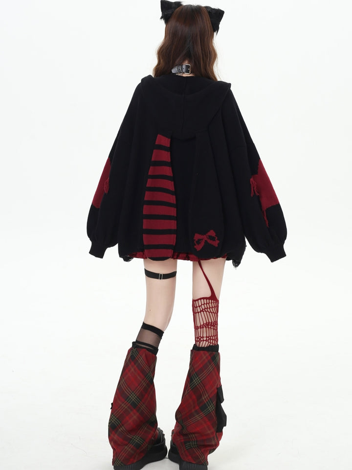 Dark Academia Bunny Knit Cardigan