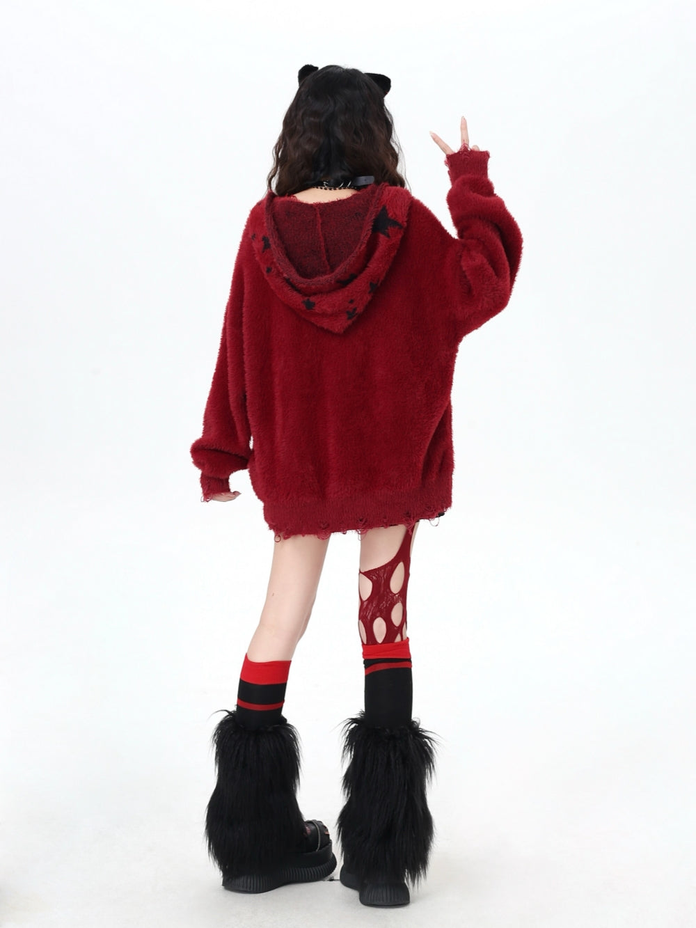 Detachable Hood Sweater - Cozy Retro Unisex Knit