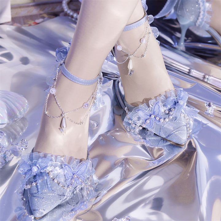 Elegant Bow Decoration Lolita High Heels