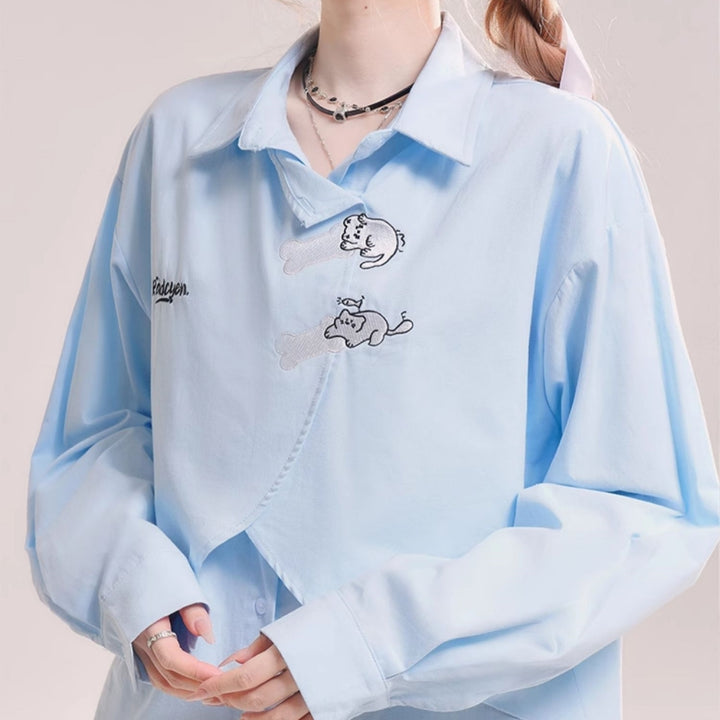 Fashion Long-Sleeve Student Shirt