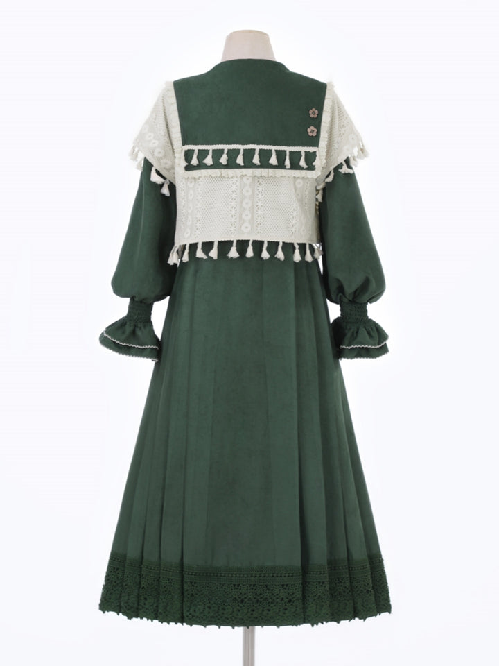 Floral Embroidered Han-inspired Vest & Maxi Dress Outfit