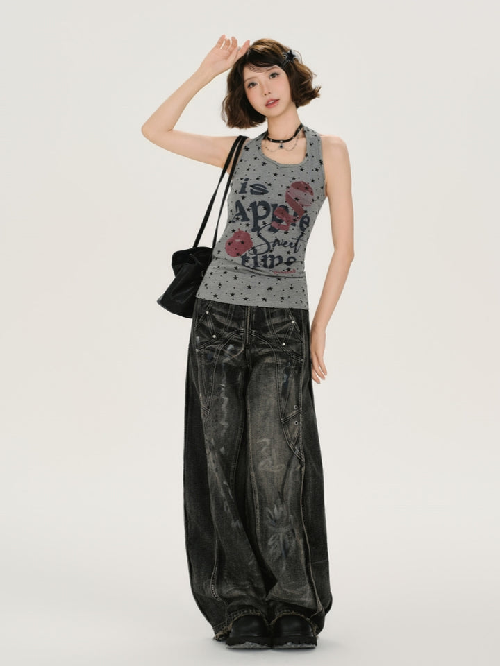 Fun Alphabet Graphic Vest Top