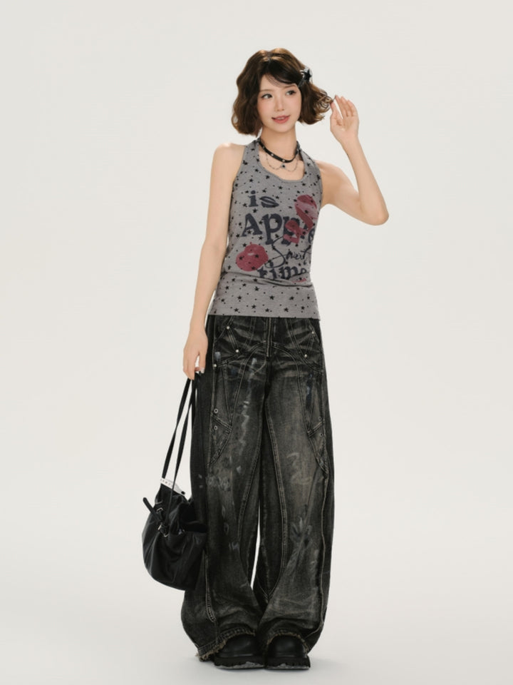 Fun Alphabet Graphic Vest Top