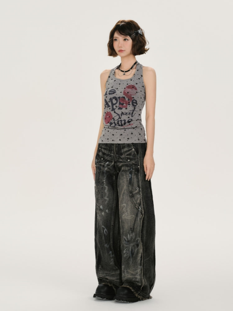 Fun Alphabet Graphic Vest Top