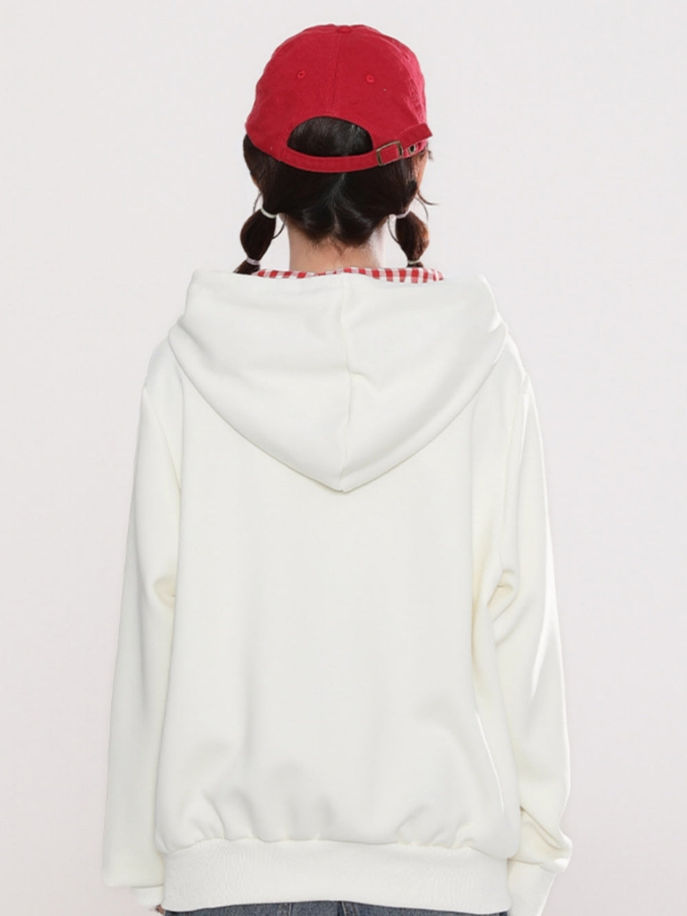 Fun Embroidered Cat Hoodie Top