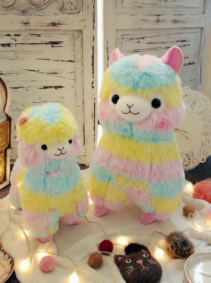 Kawaii Rainbow Alpaca Plush Toy