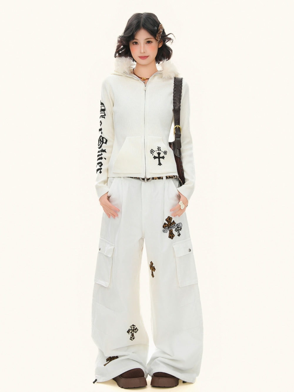 Gothic Zip Up Hoodie Knit Jacket