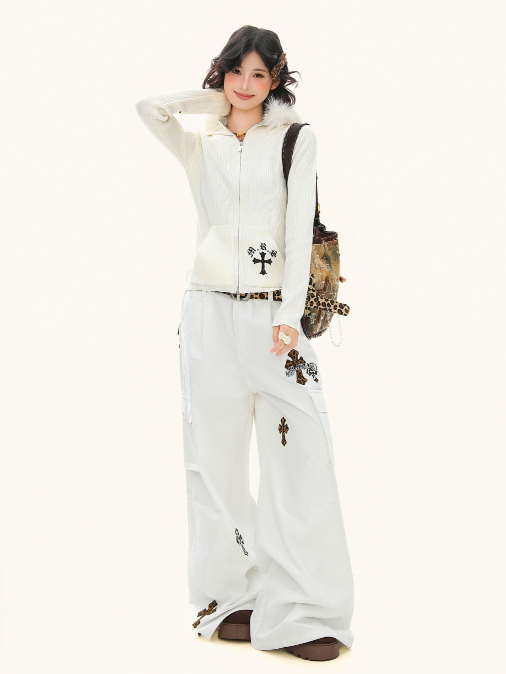 Gothic Zip Up Hoodie Knit Jacket