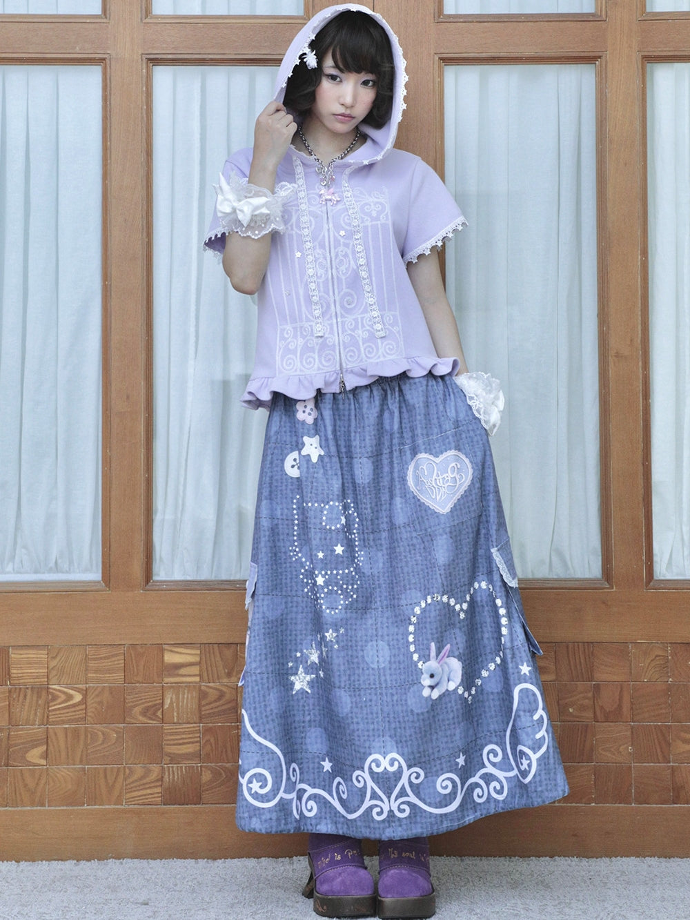 Embellished Star Utility Maxi Skirt