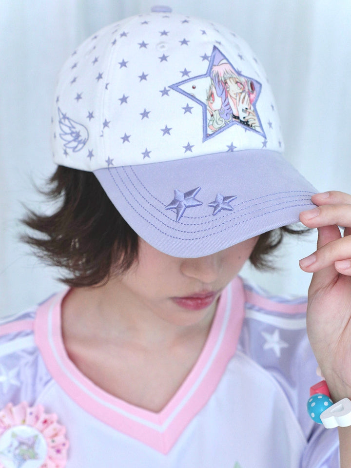Y2K Star Graphic Embroidered Baseball Cap