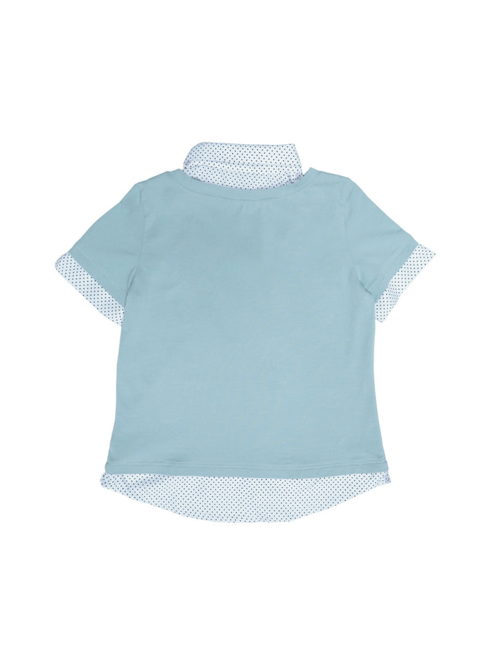 Music Girl Faux-Layer Collared Tee
