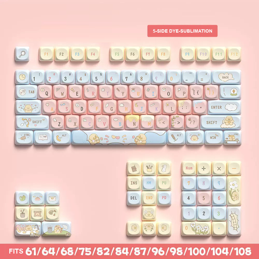 Book of Encounters Duck Theme Keycaps for Mechanical Keyboards