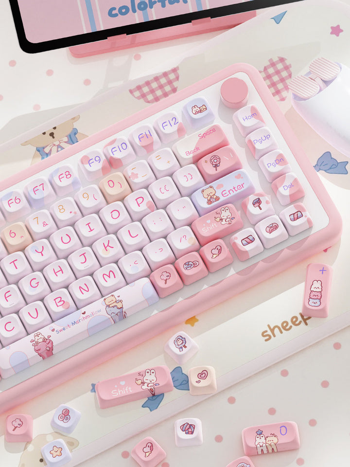 Sweet Marshmallows Keycaps Set for Mechanical Keyboards