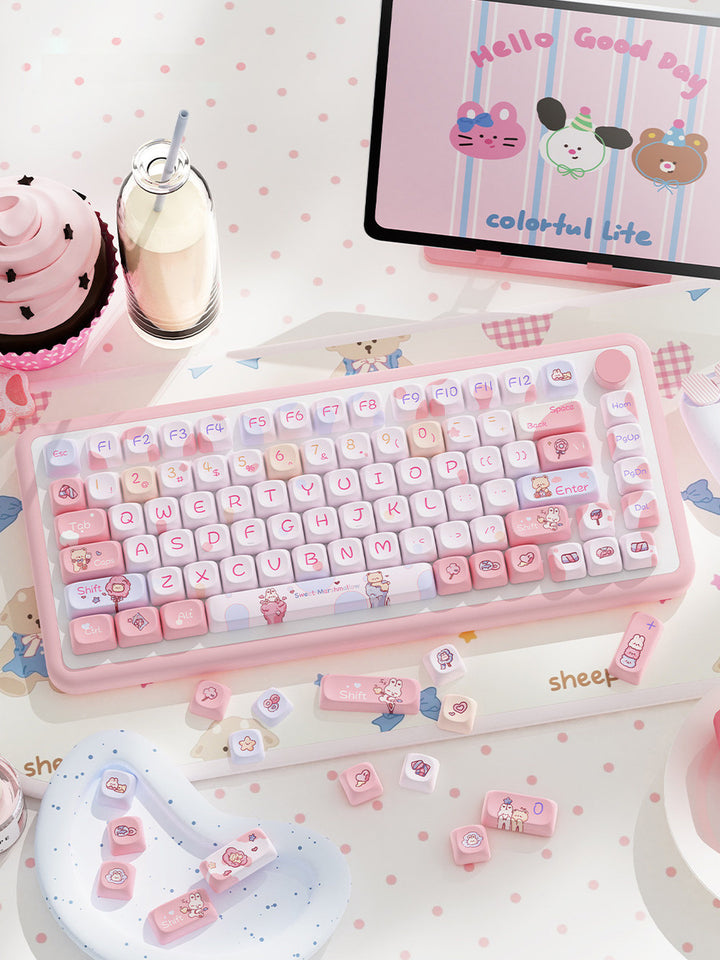Sweet Marshmallows Keycaps Set for Mechanical Keyboards