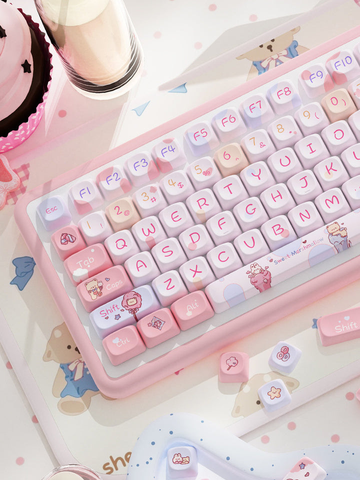 Sweet Marshmallows Keycaps Set for Mechanical Keyboards
