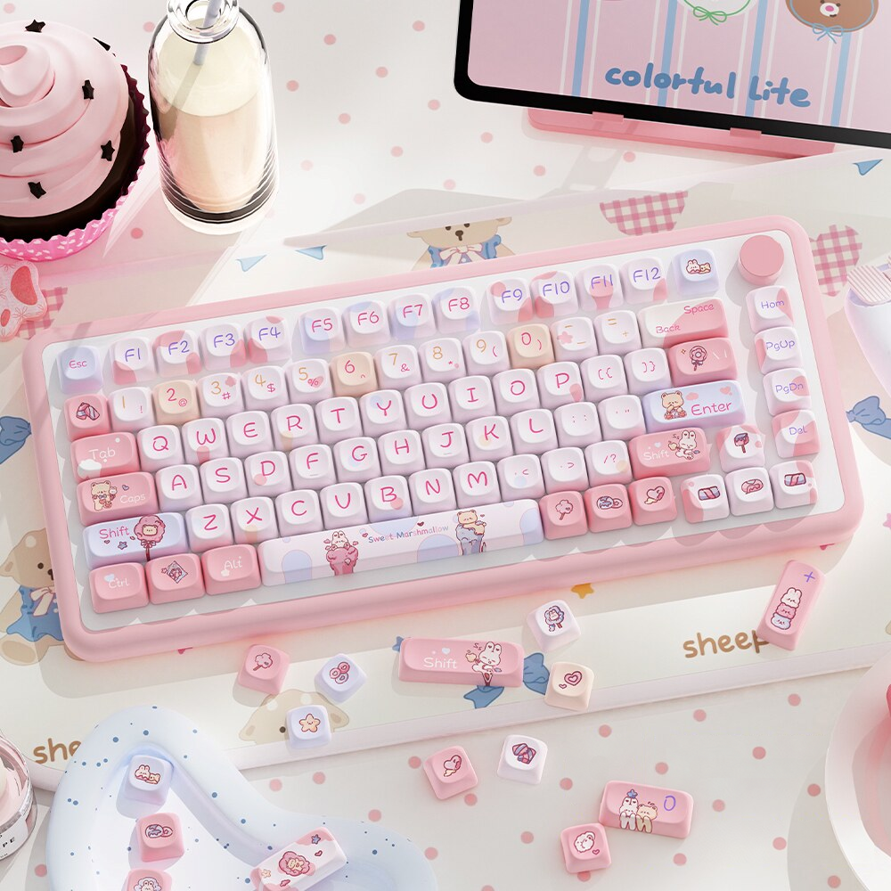 Sweet Marshmallows Keycaps Set for Mechanical Keyboards