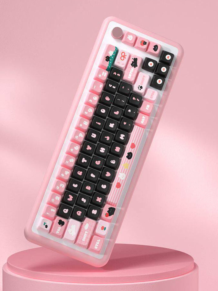Little Black Cat Keycaps Set for Mechanical Keyboards