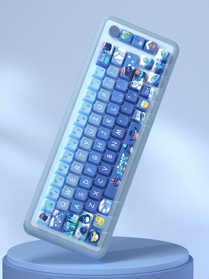 Winter Penguins Keycaps Set for Mechanical Keyboards