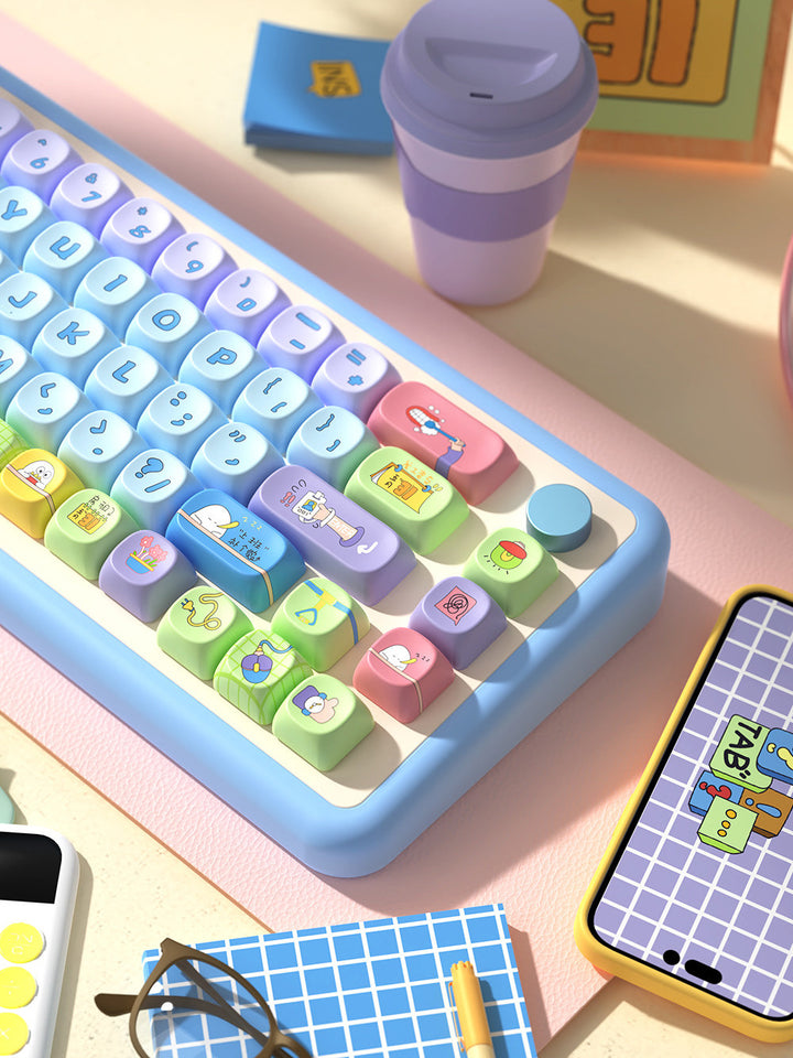 Eggs at Work Keycaps Set for Mechanical Keyboards