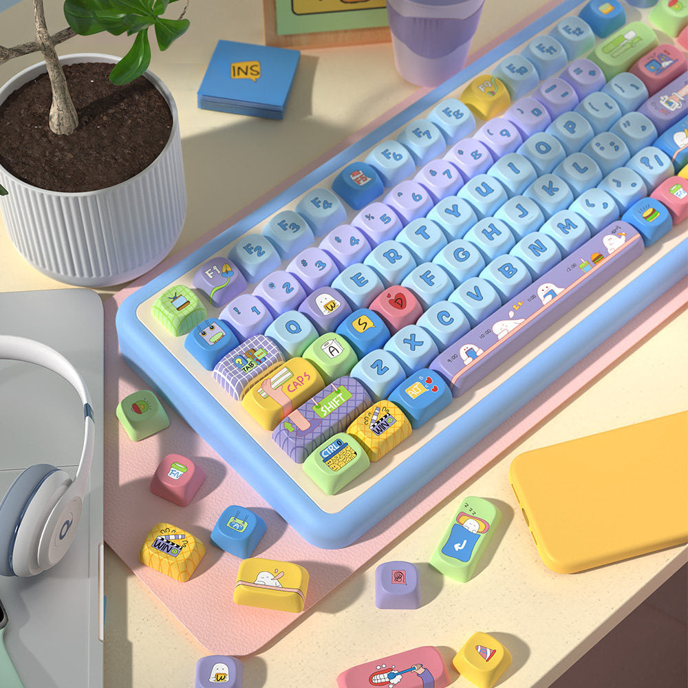 Eggs at Work Keycaps Set for Mechanical Keyboards