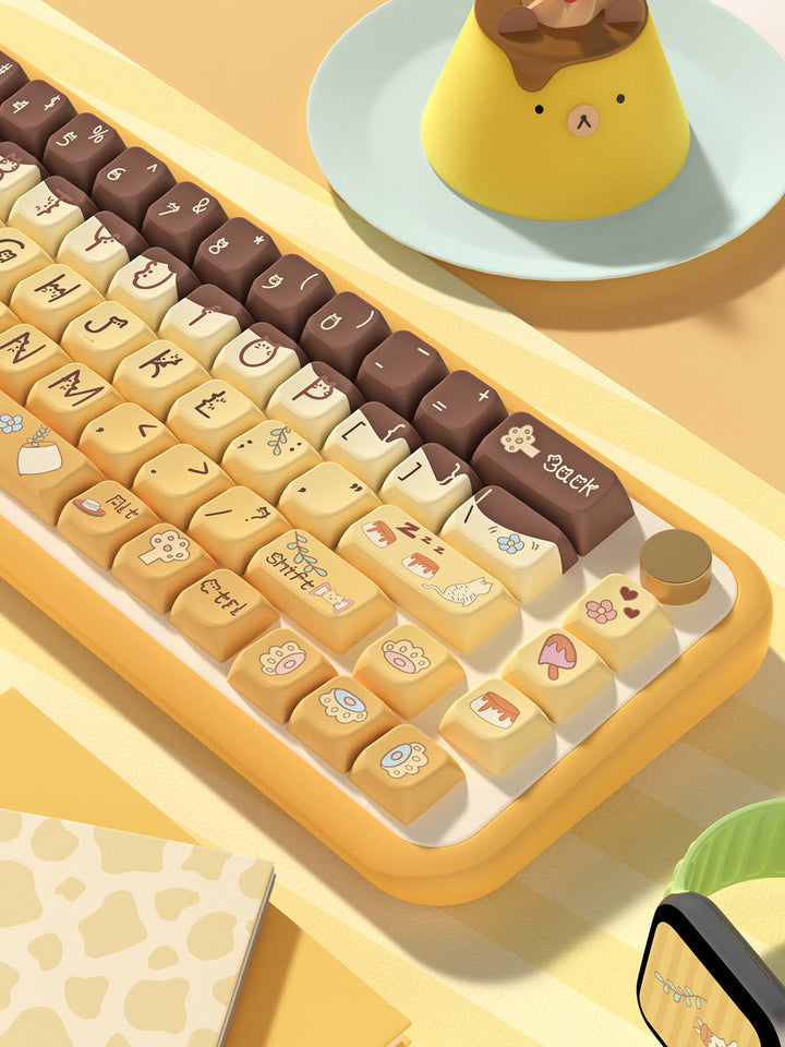 Pudding & Paws Keycaps Set for Mechanical Keyboards